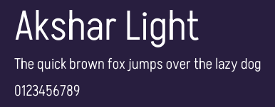 Akshar Light Preview