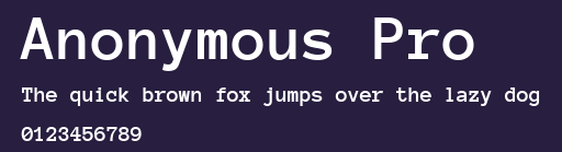Anonymous Pro Preview