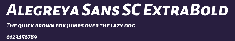 Alegreya Sans SC ExtraBold Preview