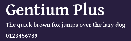 Gentium Plus Preview