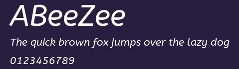 ABeeZee Preview