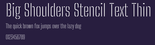 Big Shoulders Stencil Text Thin Preview