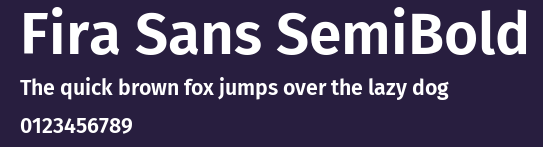Fira Sans SemiBold Preview