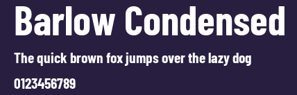 Barlow Condensed Preview