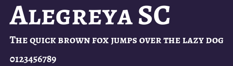 Alegreya SC Preview