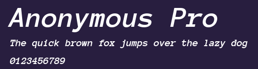 Anonymous Pro Preview