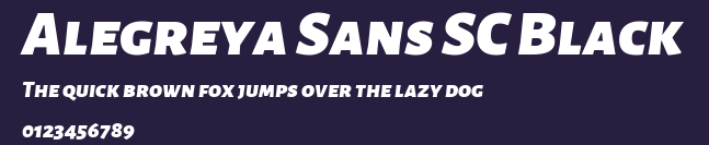 Alegreya Sans SC Black Preview