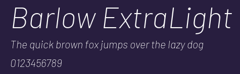 Barlow ExtraLight Preview
