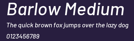 Barlow Medium Preview