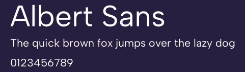 Albert Sans Preview