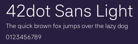 42dot Sans Light Preview