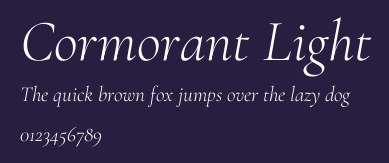 Cormorant Light Preview