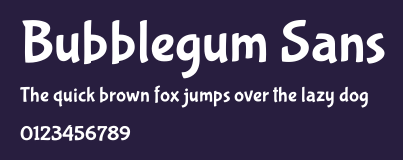 Bubblegum Sans Preview