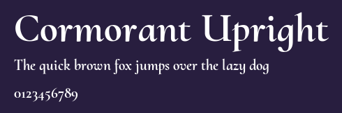 Cormorant Upright Preview