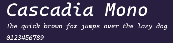 Cascadia Mono Preview