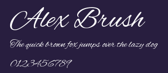 Alex Brush Preview