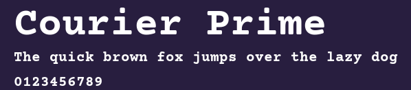 Courier Prime Preview
