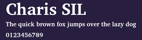 Charis SIL Preview