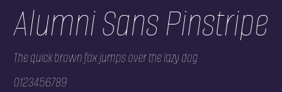 Alumni Sans Pinstripe Preview
