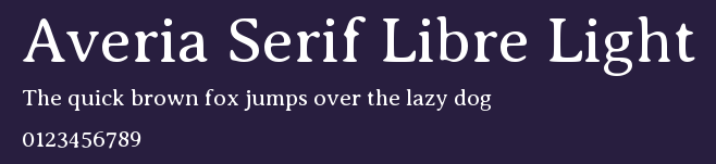 Averia Serif Libre Light Preview