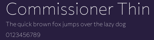 Commissioner Thin Preview