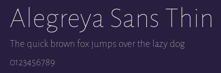 Alegreya Sans Thin Preview