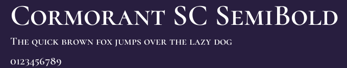 Cormorant SC SemiBold Preview