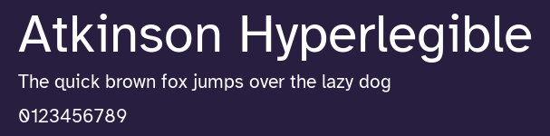 Atkinson Hyperlegible Preview