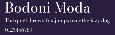 Bodoni Moda Preview