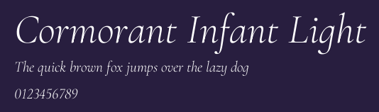 Cormorant Infant Light Preview