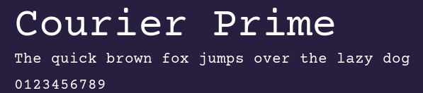Courier Prime Preview