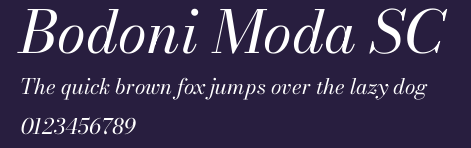 Bodoni Moda SC Preview