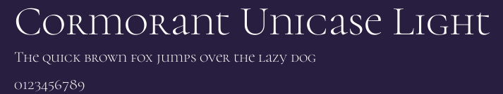 Cormorant Unicase Light Preview