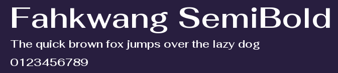 Fahkwang SemiBold Preview
