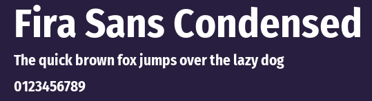 Fira Sans Condensed Preview
