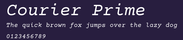 Courier Prime Preview
