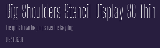 Big Shoulders Stencil Display SC Thin Preview