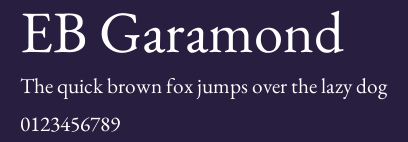 EB Garamond Preview