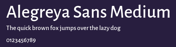 Alegreya Sans Medium Preview
