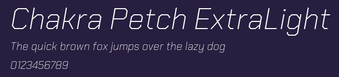 Chakra Petch ExtraLight Preview