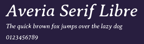 Averia Serif Libre Preview