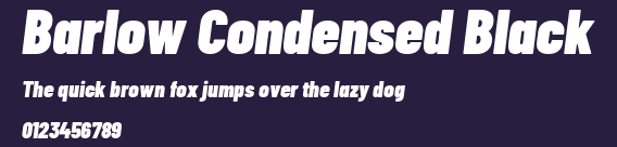 Barlow Condensed Black Preview