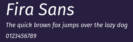 Fira Sans Preview