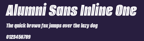 Alumni Sans Inline One Preview