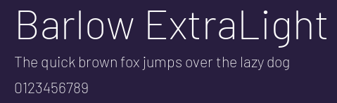 Barlow ExtraLight Preview