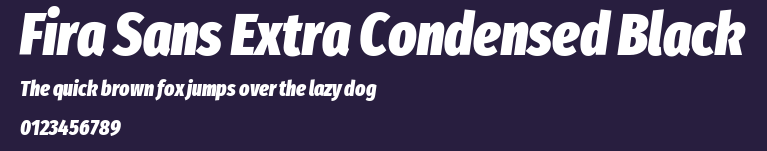 Fira Sans Extra Condensed Black Preview