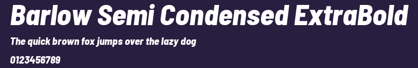 Barlow Semi Condensed ExtraBold Preview