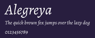Alegreya Preview