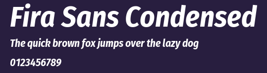 Fira Sans Condensed Preview