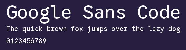 Google Sans Code Preview